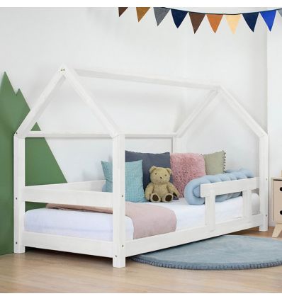 BENLEMI montessori house bed tery with security rail (white)