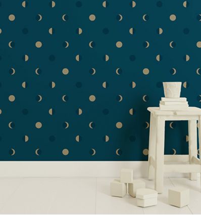 BARTSCH wallpaper moon crescents (midnight blue) Sale Online