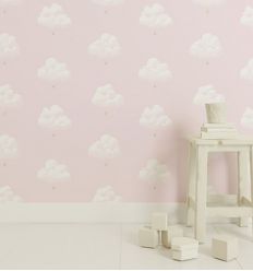 BARTSCH wallpaper cotton clouds (marshmallow pink) 