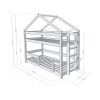 BENLEMI house-shaped bunk bed Kili (grey) Sale Online, Best