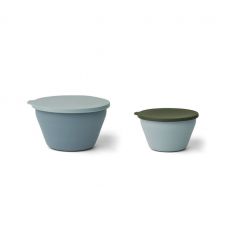 LIEWOOD set of 2 silicone foldable bowl blue multi mix