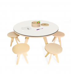 Drawin’ table XXL + 4 stools 