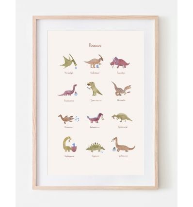 mushie poster dinosauri 50x70