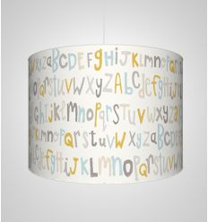 Paralume in tessuto per lampada a sospensione con alfabeto Letters Play di Scion