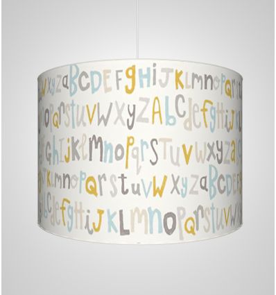 Paralume in tessuto per lampada a sospensione con alfabeto Letters Play di Scion