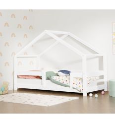 BENLEMI montessori house bed lucky with security rail -white 