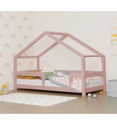 BENLEMI montessori house bed lucky with security rail -pastel