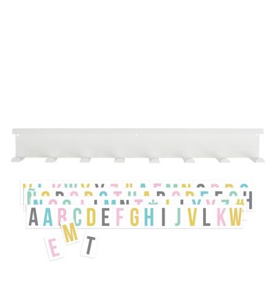 TRESXICS coat hanger with shelf + multicolor magnetic letters
