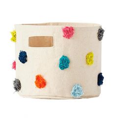 PEHR mini canvas storage multicolor pom poms Sale Online, Best