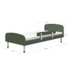FLEXA Single bed with safety rail DOTS Deep Green 