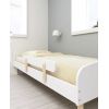FLEXA Single bed with safety rail DOTS White 